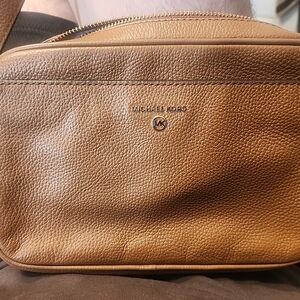 Michael Kors Brown Pebbled Leather Belt Bag